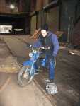 the 'new' 1966 Honda Sport 50 rolling into the shop