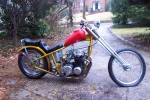 Honda Chopper Right Side - With that front end, the bike takes the whole width of the street to make U-turns. My Jeep has a better turning radius.