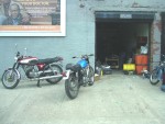 Lori's 1969 Bridgestone 350 GTR & Zu's 1968 Honda CL450