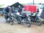The gaggle of Vincents, all ridden in and ridden hard. No slow-pokes please