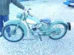 1948 BSA Bantam; Rare first year example since production did not start until August of '48. Note: Even though produced in '48 the bikes were regarded as 1949s, however the engine and frame numbers are correct for '48.