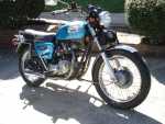 My beloved 79 unrestored T140 everyday rider.A great bike! Rebuilt engine and forks 7 years ago .Dead nuts reliable. Forget what the purists think,if you want to ride them a 79 is the one to have