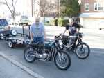 Armand and Skip getting ready for run.I love his Goldie,what a sound it makes!