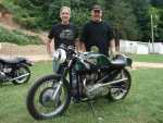 Triton with my pal Eddie at Triumph Come Home....check out the mid pipes