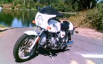 My 1981 R100 at the Buena Vista Ferry Landing near Albany Oregon.